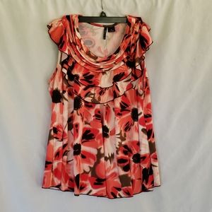 New Direction womens dress shirt size 2x coral and